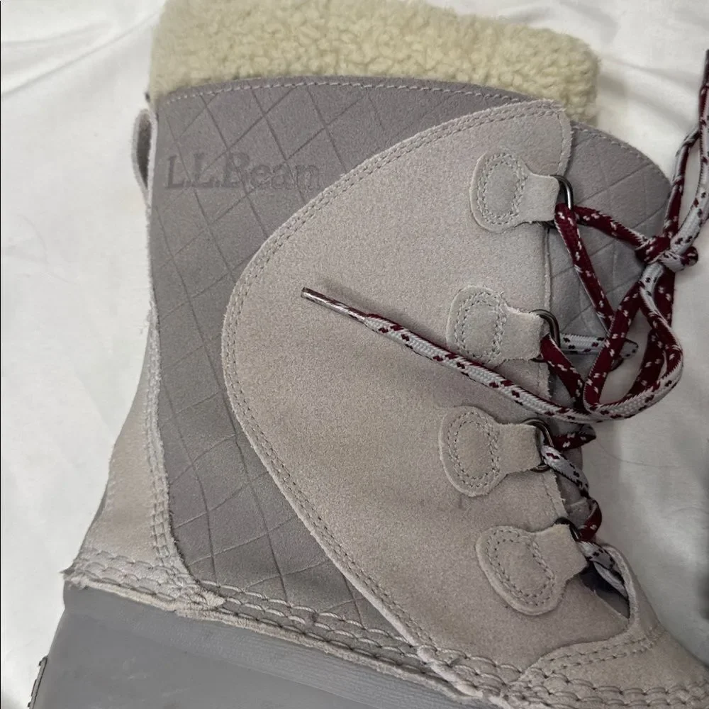 Women's L.L.Bean Insulated Gray Winter Duck Boots. Style#‎ 284882. Size 8.